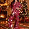 thumbnail image 5 of TGPMGRZ Women's Christmas Pajamas Set Long Sleeve Comfort Fit Matching Set, 5 of 7