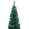 thumbnail image 4 of vidaXL Slim Artificial Pre-lit Christmas Tree with Ball Set Green 210 cm, 4 of 5