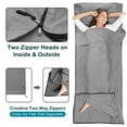 thumbnail image 6 of Sleeping liner camping, Ultralight Silky Satin Adult Sleep Sack & Self Tan Sleep Sack with Two-Way-Zipper, Single Camping Sheet & Travel Sheets for Hotel, 6 of 7