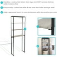 thumbnail image 4 of Sunnydaze Industrial-Style 4-Tier Over-the-Toilet Shelf, Oak Gray, 4 of 8