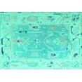thumbnail image 1 of Ahgly Company Indoor Rectangle Oriental Turquoise Blue Traditional Area Rugs, 8' x 10', 1 of 4