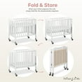 thumbnail image 5 of Dream On Me, 3 in 1 Birch Folding Portable Crib - White, 5 of 7