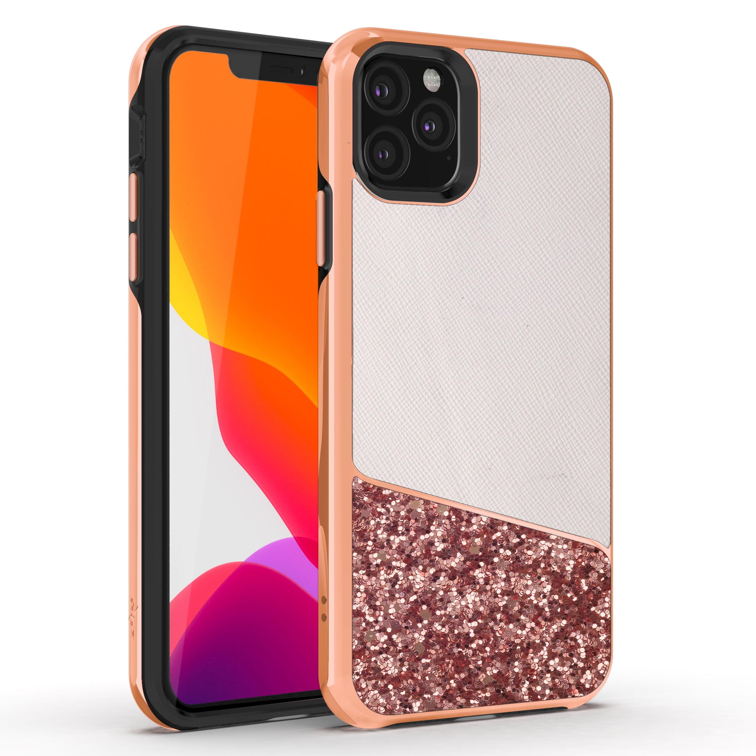 Zizo Division Series For Iphone 11 Pro Max Case Military Grade Protection White Leather Rose Gold Crystal Glitter Designed For 19 Apple Iphone 11 Pro Max Wanderlust Walmart Com Walmart Com