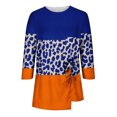thumbnail image 4 of Qertyioot Femmes Mode Été Décontracté Imprimé Col Rond T-shirt Ample Hauts Blouse Chandail, 4 of 5