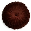 Round Pleated Velvet Decorative Pillow, 16" by Drew Barrymore Flower Home