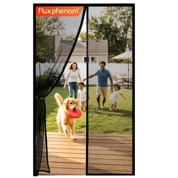 Flux Phenom Mesh Screen Door for standard doors 38" x 82", Hands-Free Entry