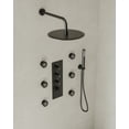 thumbnail image 5 of EVERSTEIN Rain Shower Faucet Set Luxury 12 inch Shower Head Thermostatic CUCP Shower System with 6 Massage Body Jets and Handheld Sprayer, Matte Black, 5 of 18