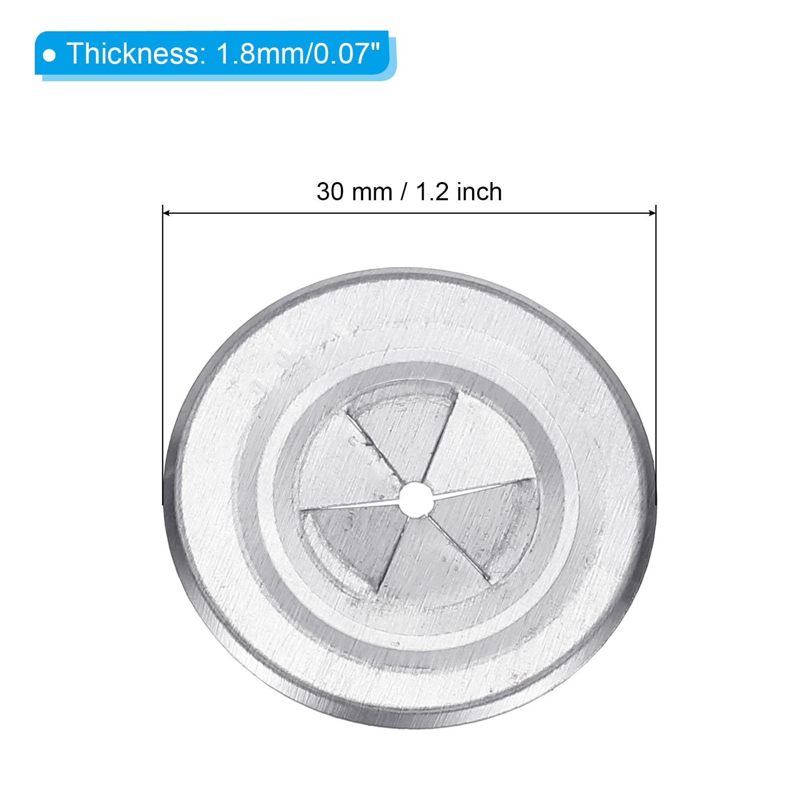 Uxcell 30mm Self Locking Washers, 200pcs Perforated Insulation Pins Washers Plaster Flat Washer