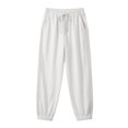 thumbnail image 6 of Women's Linen Pants with Pockets Side Lace Trim Trendy Beach Vacation Casual Trousers Elastic Bottom (S, White), 6 of 7