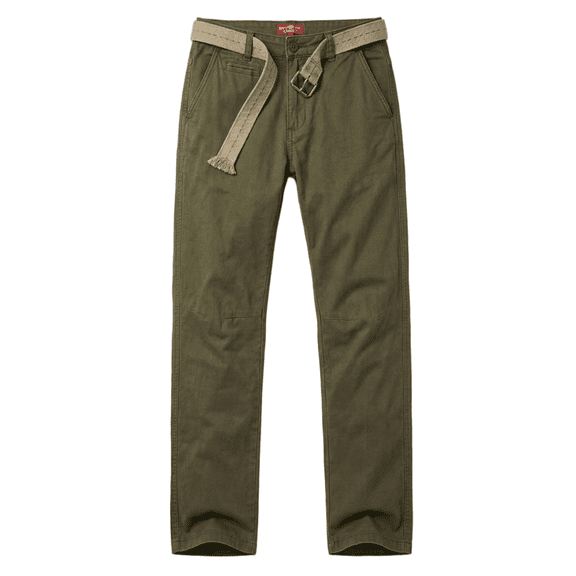 Men's Cotton Cargo Pants - Multi-Pocket Casual Work Trousers, Breathable Outdoor Pants