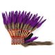 thumbnail image 2 of Tocado de plumas indio, disfraz, tocado indio para mascaradas, cosplay Gris violeta, 2 of 6