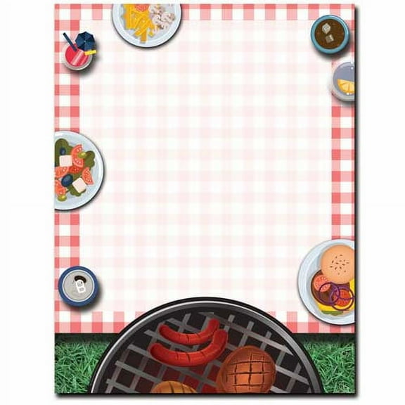 Backyard BBQ Letterhead Laser & Inkjet Printer Paper, 25 Sheet Pack