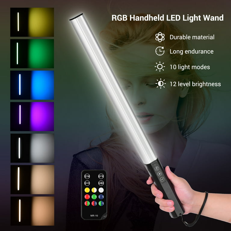 LIYADI RGB Handheld LED Light Wand Rechargeable Photography Light