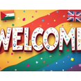 thumbnail image 4 of Welcome Banner with International Flags Circular Design Background Event Decoration Party Supplies Global Conference Backdrop Indoor Outdoor Display, 4 of 4