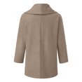 thumbnail image 4 of clear Usmixi Womens Winter Wool Coat Trench Jackets for Women Plus Size Casual Solid Open Front Cardigan Outwear Long Sleeve Lapel Comfy Woolen Outerwear with Pocket Wool Coat, 4 of 6