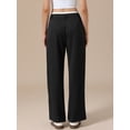 thumbnail image 3 of DARING DIVA Women's Striped Wide Leg Casual Work Long Pants Medium Black, 3 of 6