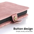 thumbnail image 6 of Hee Hee Smile Flip Case for Samsung Galaxy A41 Leather Wallet Shell Flip Case Line Pattern Zipper Phone Cover, 6 of 6