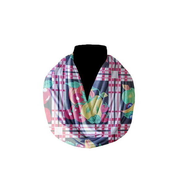 Cotton Blend Infinity Scarf Fruit Bundle Print