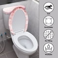 thumbnail image 2 of HELLHERO Cat and Roses Stretch Adjustable Elastic Bottom Elastic Fabric Bathroom Seat Covers Household Reusable Easy to Install 17x21 Inches 2-Piece, 2 of 4
