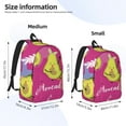 thumbnail image 3 of Bixox Pink Green Avocado Printing Canvas Backpack Lightweight Casual Travel Backpack School Backpack Fits 15.6 Inch Notebook, 3 of 5