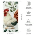thumbnail image 3 of ZFLMY Rooster Green Leaves Red Kitchen Towels Save 100% Polyester Microfiber Hand Towel Modern Decorative Tea Towels for Kitchens Bathrooms Showers 29.5x13.8 Inches 29.5x13.8in, 3 of 6