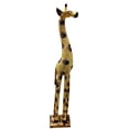 thumbnail image 3 of Albesia Native Wood Tall Hand-crafted Giraffe Statues Striking Designs and Sizes. Nature's Graceful Beauty Engulfs Safari Home Décor All Occassions., 3 of 5