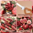 thumbnail image 4 of Red Roses Valentine Banner Pink Roses Heart Backdrop Heart Locks Gold Keys Love Display for Valentine's Day Party Romantic Date Wedding Decoration, 4 of 9