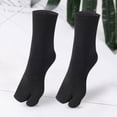 thumbnail image 4 of Yibooy Unisex Clog Socks Washable Toe Separation Socks for Everyday Wear (Black), 4 of 7