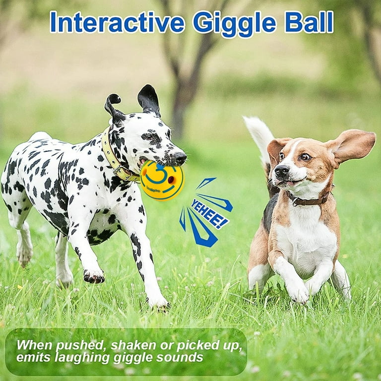 Petbobi Upgrade Dog Toys Interactive Monster Plush Giggle Ball Shake Squeak  Crazy Bouncer Toys Exercise Electronic
