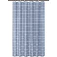 thumbnail image 1 of Extra Long Textured Fabric Shower Curtain 72" Width by 84" Length, Gray Printed Checkered Printed Bathroom Curtain Machine Washable, 1 of 5