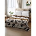 thumbnail image 2 of Brown Paw Print Twim Size Flat Sheet, Wrinkleproof & Fadeproof Cooling Flat Bed Sheet Only, Vintage Farmhouse Country Wooden Grain Breathable Soft Bedding Top Sheets 66 x 96 Inches, 2 of 8