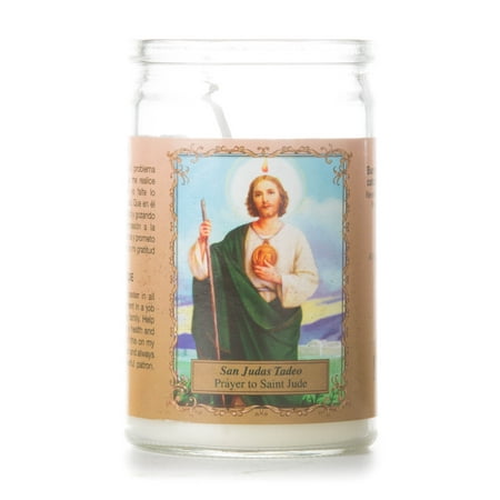 - Small San Judas Prayer Candle, White