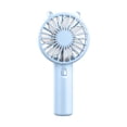 thumbnail image 2 of Leeye Portable Handheld Fan USB Rechargeable Mini Personal Cooling Fan 5 Speeds Brushless Motor Quiet Desk Fan for Travel Office Home, Blue, 2 of 6