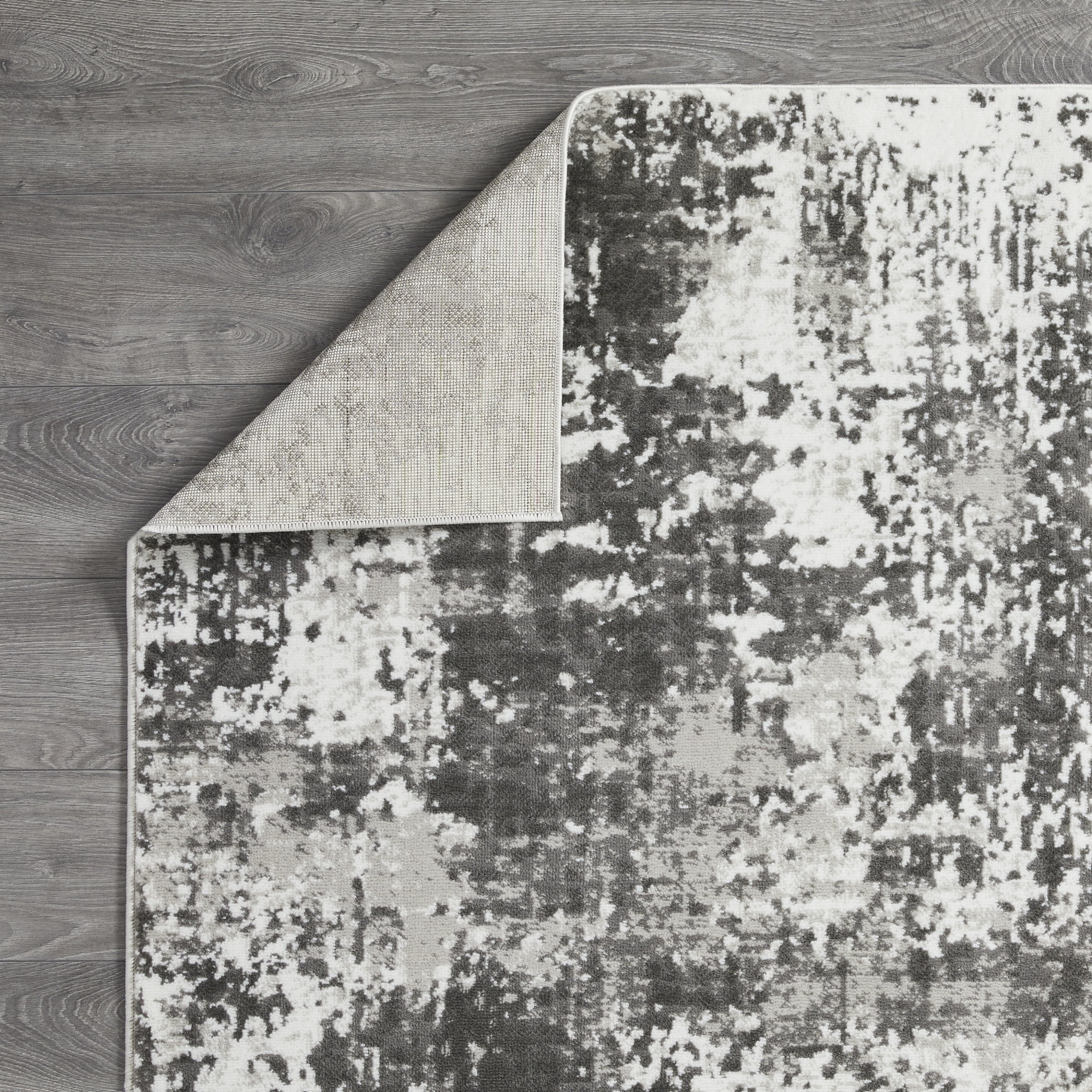 Loomaknoti Rhane Alelone 5' x 7' Gray Abstract Indoor Area Rug