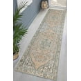 thumbnail image 3 of Office Decor Rug, Soft Tones Rug, Entryway Rug, Green Rugs, Customs Rug, Chenille Printed Stye Rug, Floral Rugs, Chenille Rug, Turkish Rug, Decor, 2.6'x9.2' - 80x280 cm, 3 of 8