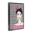 thumbnail image 2 of Stupell Industries Contemporary Girl with Pink Bow & Earrings Black Framed Giclee Art, 12 x 18, by Martina Pavlova, 2 of 8