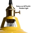 thumbnail image 3 of Claxy 11" Yellow Barn Pendant Light for Hallway Bedroom Living Room, 3 of 7