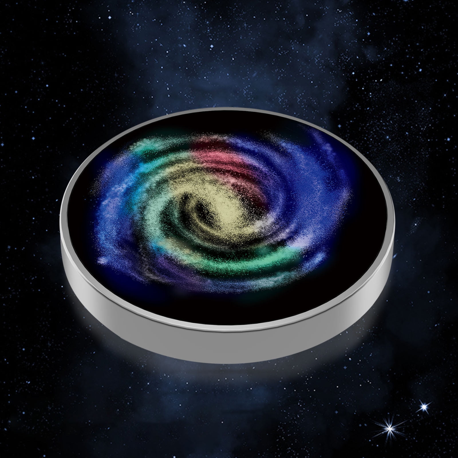 QIPOPIQ Clearance Squishy Toys Galaxy Star Colorful Luminous Decompression Stainless Steel Toy Cosmic Luminous Desktop Rotating Birthday Gift Toy