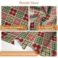 thumbnail image 2 of Renaiss 42 x 84 Inch Rustic Red Green Checker Window Curtains Gingham Plaid Textured Kitchen Tier Curtains Farmhouse Boho Vintage Thermal Insulate Drapes for Living Room Bedroom Linen Fabric 2 Panels, 2 of 7
