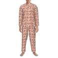thumbnail image 3 of Fotbe Corgi Head with Floal Pijama de Hombre con Estampado de Manga Larga, Conjunto de 2 Piezas, Ropa de Dormir Suave y Cómoda con Bolsillos-X-Large, 3 of 7