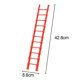 thumbnail image 5 of Miniescalera decorativa de madera para decoración del Festival de Primavera chino, miniescalera decorativa para el hogar, sala de estar, mesa, , Rojo 11 Paso, 5 of 5