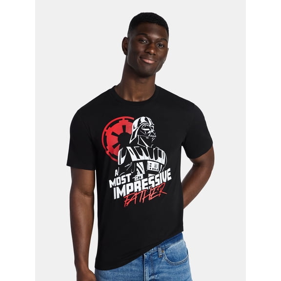 Star Wars Darth Vader Men's and Big Men's Father's Day Graphic Tee, Sizes XS-5XL