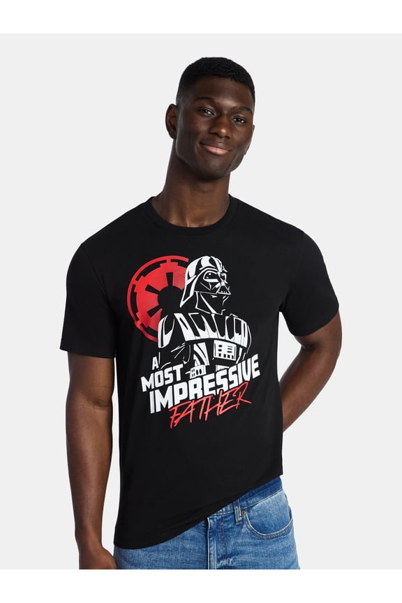 Darth Vader Men's and Big Men's Father's Day Graphic Tee, Sizes XS-5XL