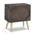 thumbnail image 5 of Quinn 3-Drawer Cabinet, Mocha Brown and Brushed Gold, 5 of 6
