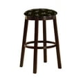 thumbnail image 1 of The Furniture King Bar Stool 24" Tall Wood Dark Brown Espresso Kitchen Game Room Swivel Seat Stool Featuring the Choice of Your Favorite Novelty Theme Fabric Covered Seat Cushion (Glow Dark Cats), 1 of 1