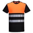 thumbnail image 1 of Portwest - Camiseta PW3 de Algodón para Hombre (Negro, Naranja), 1 of 2