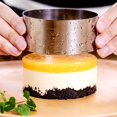 thumbnail image 3 of High-quality Material Mousse Mould, Food Grade Stainless Steel Cake Mold Ring, Smooth Surface For Multi-purpose Use, Seamless Stainless Steel Baking Round Mould, Dishwasher Safe, 3 of 5