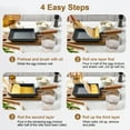 thumbnail image 3 of Qiyester 2 Pack Tamagoyaki Pan Cast Iron Sandwich Frying Skillet with Wooden Handle for Breakfast Omelets Steak Vegetable Camping Travel, 3 of 10