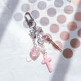 thumbnail image 6 of SIEYIO Cross Bowknot Angel Wing Pendant Phone Charm Chain Strap Bag Decoration Lanyard, 6 of 20