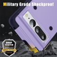 thumbnail image 2 of Jiahe Cover for Google Pixel 7, Rugged Shockproof Hard PC Case,With Built-in Foldable Invisible Kickstand Heavy Duty Case Cover, lightpurple, 2 of 7